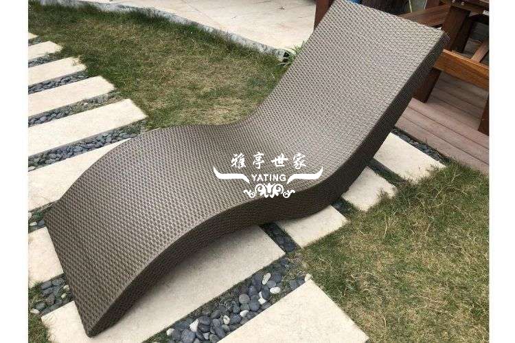 户外藤编躺椅YT-191BC-2 应用效果展示