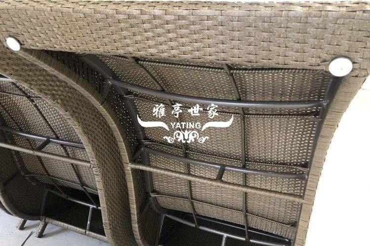 户外藤编躺椅YT-191BC-2 应用效果展示