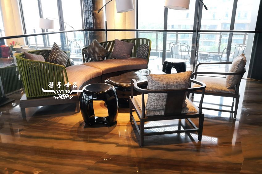 实木绳编沙发组合 应用效果展示